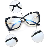 EMOSNIA - Original 2020 Fashion Cat Eye Glasses Frame Anti Blue Light Computer Goggles TR90 Eyegl  asses  Women Men Flat Transparent Eyeware UV400