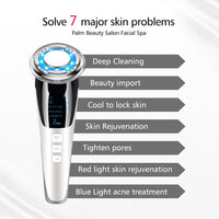 Mesotherapy Electroporation RF Radio Frequency Facial LED Photon Light Therapy Machine Face Lifting Beauty Skin Massager