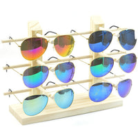 Original New Sun Glasses Eyeglasses Wood Display Stands Shelf Glasses Display Show Stand Holder Rack 9 Sizes Options Natural Material