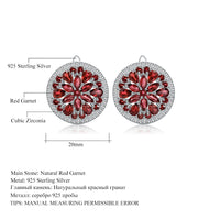 Original GEM & BALLET 7.76Ct Natural Red Garnet Gemstone Earrings for Women Engagement 925 Sterling Silver Stud Earrings Fine Jewelry