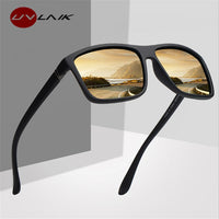 UVLAIK Men Polarized Sunglasses Brand Vintage Square Driving Movement Sun Glasses Men Driver Safety Protect UV400 Eyeglasses