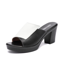 Original GKTINOO Women Slipper&#39;s 2022 Ladies Summer Slippers Genuine Leather Shoes Women High Heels Fashion Summer Shoes