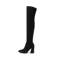 Original QUTAA 2021 Women Over The Knee High Boots Fashion All Match Pointed Toe Winter Shoes Elegant All Match Women Boots Size 34-43