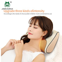 JinKaiRui Neck Massage Pillow Infrared Heating Shiatsu Massager Device Kneading Massage with wave curve design healthy Massager