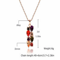 Original Manxiuni New Top Rose Gold Color Flower Jewelry Set Multicolor Cubic Zircon Pendant/Earrings/Ring Women Wedding Jewelry Sets
