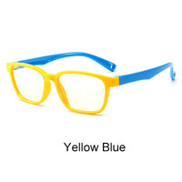 RALFERTY - Original Kids Square Glasses Anti-blue Blocking Computer Eyewear Frame Child Boy Girl TR90 Flexible Eyeglasses Frames A008