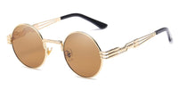 Original Retro Fashion Gothic Steampunk Sunglasses Men Women Metal Wrap Eyeglasses Round Shades Brand Designer Sun glasses Mirror UV400
