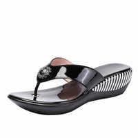 Original GKTINOO 2022 Summer Platform Flip Flops Fashion Beach Shoes Woman Anti-slip Genuine Leather Sandals Women Slippers Shoe