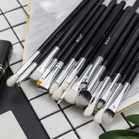 BEILI Black Brushes Makeup Foundation Powder Eyebrow Natural Goat Hair Eye Blending 30 pieces Professional pincel de maquiagem