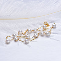 Original [YS] 18K Gold 5-5.5mm White Pearl Necklace China Freshwater Pearl Necklace Jewelry
