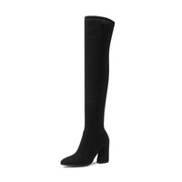 Original QUTAA 2021 Women Over The Knee High Boots Fashion All Match Pointed Toe Winter Shoes Elegant All Match Women Boots Size 34-43