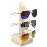 Original New Sun Glasses Eyeglasses Wood Display Stands Shelf Glasses Display Show Stand Holder Rack 9 Sizes Options Natural Material