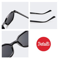 VIVIBEE - Original Summer Eyeglasses Fashion Transparent Grey Square Sunglasses for Women 2022 Trendy Sun Glasses Vintage Men Shades