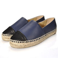 Original Classical Fashion Famous Patchwork Women Espadrilles Genuine Leather Woman Creepers Flats Ladies Loafers Casual Shoes Moccasins