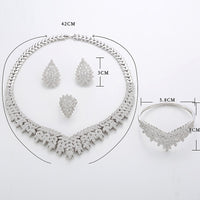 Original Hadiyana Trendy Noble Micro Pave Cubic Zirconia Dubai Jewelry Sets Latest Luxury Bridal Wedding Jewelry Set For Women TZ8025