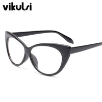 VIKULSI - Original 2017 New Sexy Cat Eye Optical Glasses Women Transparent Eyewear Brand Designer Vintage Clear Eyeglasses Optical Frame oculos