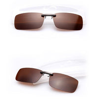 HONEY JOE - Original Vintage Polarized Clip On Sunglasses Driving Sun Glasses Men Women Day Night Vision Lens For Myopia Glasses Eyeglasses Eyewear