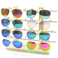 Original New Sun Glasses Eyeglasses Wood Display Stands Shelf Glasses Display Show Stand Holder Rack 9 Sizes Options Natural Material