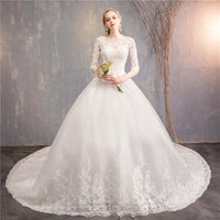 Original Half Sleeve Wedding Dresses 2022 New Luxury Lace Embroidery Ball Gown Wedding Dress Can Custom Made Vestido De Noiva