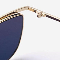 LEONLION - Original New Arrival Cateye Sunglasses Women Metal Vintage Luxury Eyeglasses Mirror Retro Oculos De Sol Feminino UV400