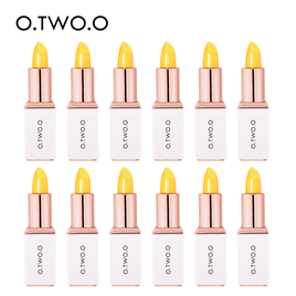 O.TWO.O 12pcs/set Colors Ever-changing Lip Balm Hygienic Moisturizing Pink Lipstick Anti Aging Makeup Kit Lip Care