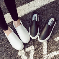 Original Women Sneakers Leather Shoes Spring Trend Casual Flats Sneakers Female New Fashion Comfort Slip-on Platform Vulcanized Shoes