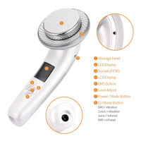 6 In 1 EMS Body Slimming Massager RF Ultrasonic Cavitation Anti Cellulite Massage Fat Burner Weight Loss Face Skin Care Tool