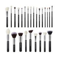 Jessup 25pcs Professional Makeup Brushes Set Natural-Synthetic Foundation Powder Eyeshadow Make up Brush Blushes Black T175