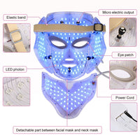 LED Facial Mask With Neck Skin Care 7 Colors Face Mask Treatment Beauty Anti Acne Therapy Whitening Korean Led Spa Mask Machine