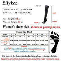 Original Eilyken 2022 Winter Over The Knee Women Boots Stretch High Heel Slip on Shoes Pointed Toe Woman Long Boots Size 35-43