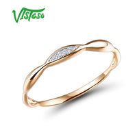 Original VISTOSO Gold Rings For Women Genuine 14K Yellow/White Gold Ring Shiny Diamond Promise Engagement Rings Anniversary Fine Jewelry