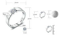 Original Classic 1 Carat Zirconia Diamond Wedding Engagement Rings for Men S925 Tibetan Silver Jewelry Brand Men Ring With Certificate