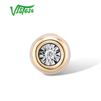Original VISTOSO Gold Pendant For Women Pure 14K 585 Rose/white Gold Illusion-Set Miracle Plate Diamond Pendant Round Circle Fine Jewelry
