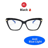 VIVIBEE - Original Women Cat Eye Anti Blue Ray Glasses 2022 Trending Cateye Black Frame Blue Light Blocking Computer Female Eyeglasses