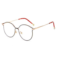 YOOSKE Fashion Cat Eye Glasses Frames Women Trending Myopia Frame Transparent Optical Spectacles Rose Gold Fake Eyeglasses