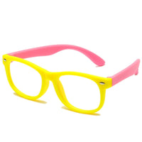 HOOLDW - Original Anti blue Light Kids Glasses Children Square Optical Frame Eyeware Boy Girls Square Computer Transparent Eyeglasses UV400