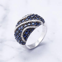 GEM & BALLET - Original Natural Blue Sapphire Ring 925 sterling silver Natural Gemstone Rings For Women Gift Vintage Fine Jewelry