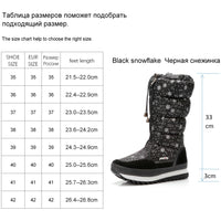 Original Women&#39;s Winter High Boots Snow Lady Booties New Warm Insole Plus Big Size shoes Non-Slip Waterproof Free Shipping