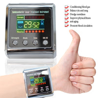 Diode 650nm Laser Therapy Watch LLLT For Rhinitis Diabetes Hypertension Thrombosis Cholesterol Laser Irradiation Instrument