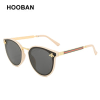 HOOBAN - Original 2021 Luxury Cat Eye Sunglasses Women Men Brand Designer Bee Lady Sun Glasses Fashion Shades Eyeglasses UV400