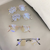 Original Blue Light Blocking Rimless Glasses Frame Women Spectacle Myopia Transparent Glasses Men Eyeglasses Optical Frames Adult Glasses