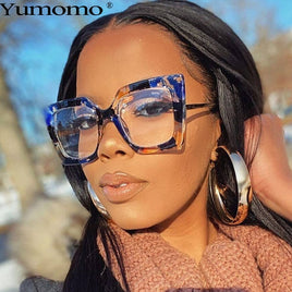 YUMOMO - Original Vintage Transparent Square Glasses Women Men Clear Glasses Optical Eyeglasses Frame Lens Spectacle Frame Unisex Anti Blue Light