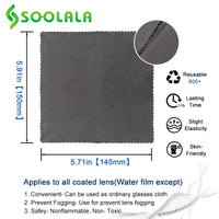 SOOLALA - Original 3pcs Glasses Anti-Fog Cloth 15x14.5cm Microfiber Eyeglasses Cleaner For Lenses Eyewear Accessories Anti-Fogging Cloth