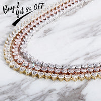 Original TOPGRILLZ 2022 New 6MM Prong Setting AAA Iced Out Cubic Zirconia Necklace Gold Plated Micro Pave Hip Hop Fashion Jewelry