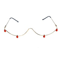 EMOSNIA OFFICIAL STORE - Original 2020 Fashion Crystal Sunglasses Frames For Women New Wave Eyeglasses Alloy Frames For Men Eyewear Decoration Half Frame Glasses