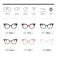 HOTONY OFFICIAL STORE - Original Woman Optical Eyeglasses Metal Legs and Acetate Rim Spectacles for Women Prescription Eyewear Glasses Frame Cat-Eye Style