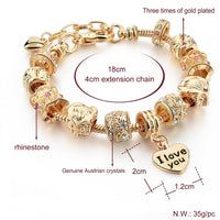 Original YADA Gifts (new hot）INS Golden owl Bracelets&amp;Bangles For Women heart love gold Bracelets Charm Crystal Jewelry Bracelet BT200214