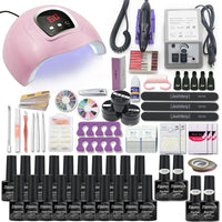 Manicure Set 120/114W/54W Nail Lamp 20000RPM Nail drill Machine Extensions Quick Building Gel Polish Set Soak Nail Art kit