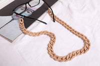 IMIXLOT - Original New Wide Amber Acrylic Glasses Chain Women Reading Glasses Hanging Neck Chain Largand Sunglasses Chain Eyeglasses Strap
