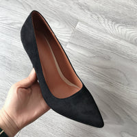 TUNATAKA - Original 10cm/12cm Heel Womens Pumps Suede Super High Heels Fetish Fashion Woman Pointed Toe Spike Heels Blue Black Beige Burgundy Shoes